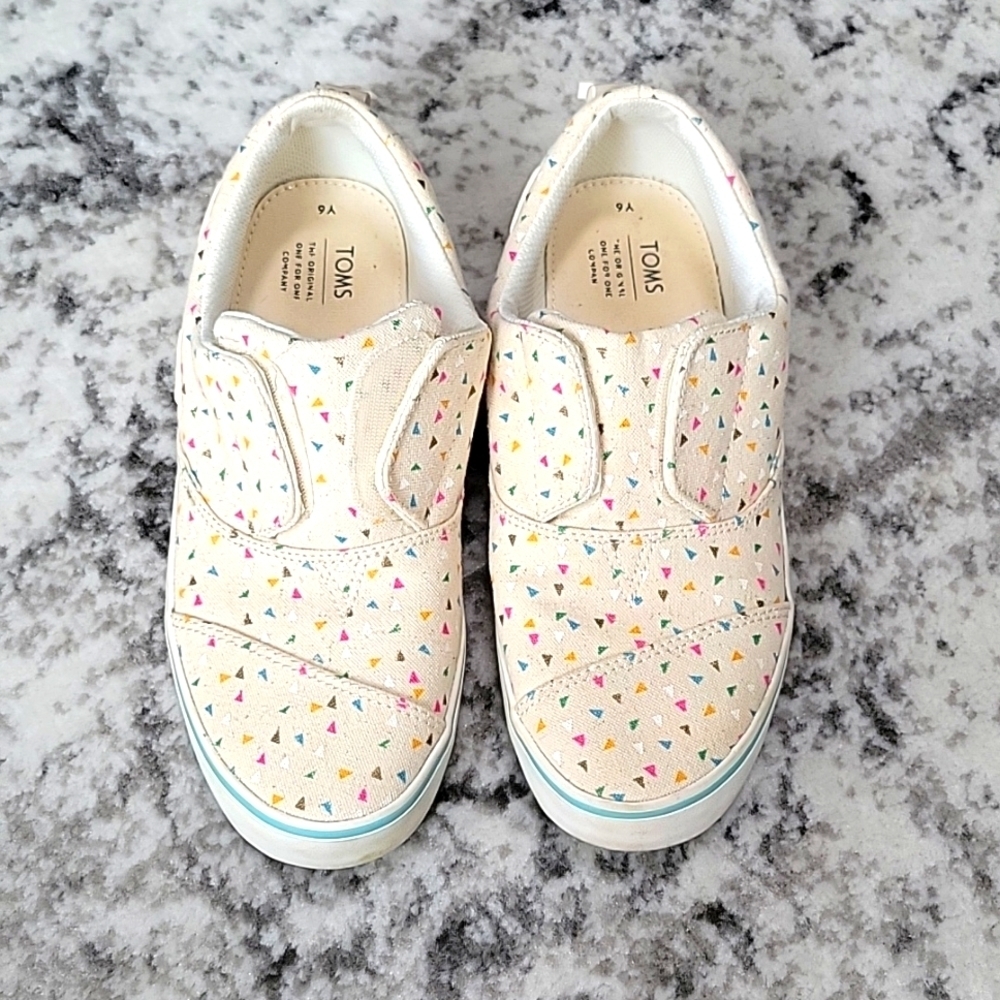 Toms confetti print Velcro adjustable drawstring shoes